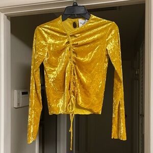 EUC AVAVAV Crushed Velvet Cut Out Top